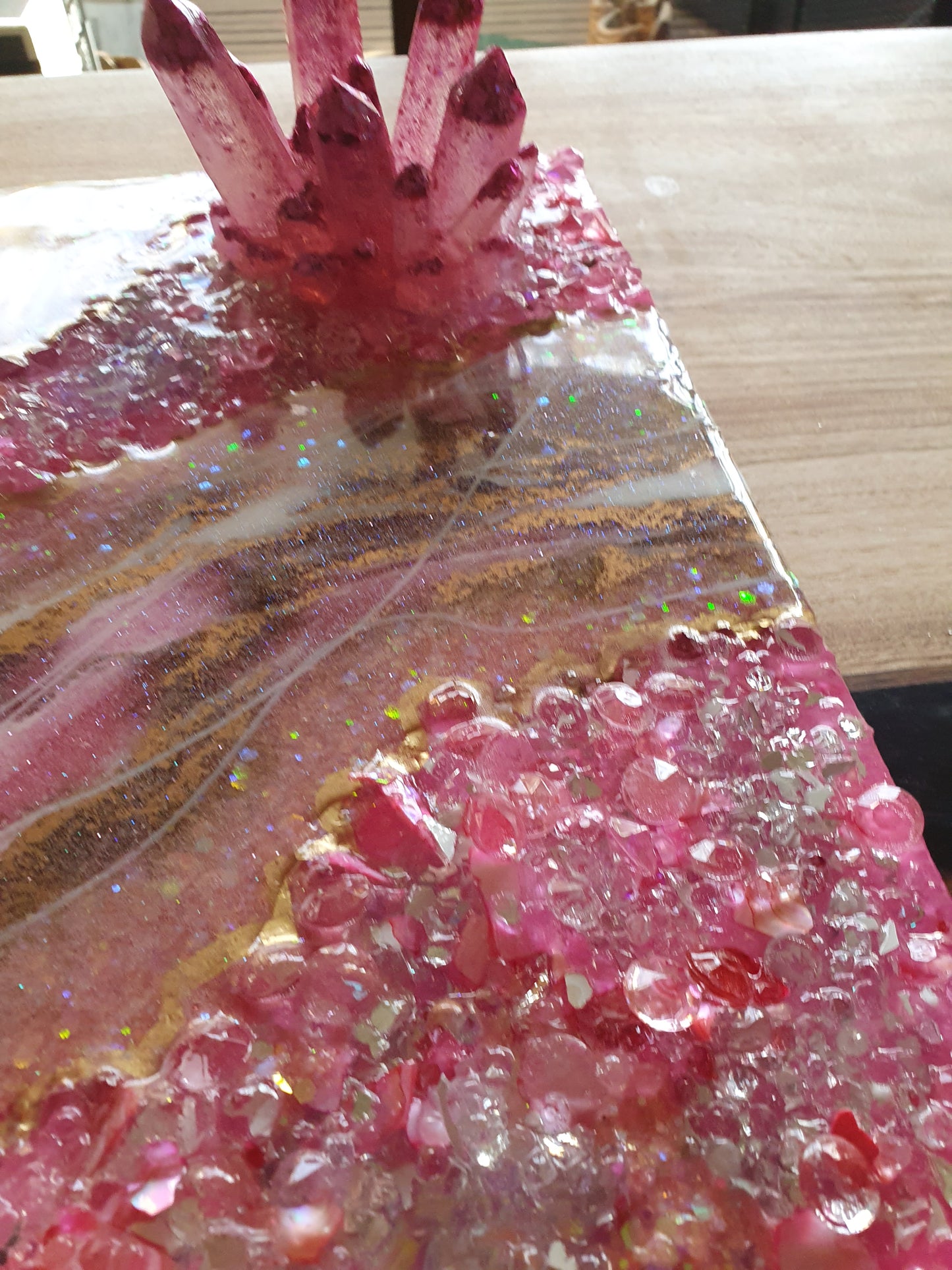 Pink Geode Wall Art