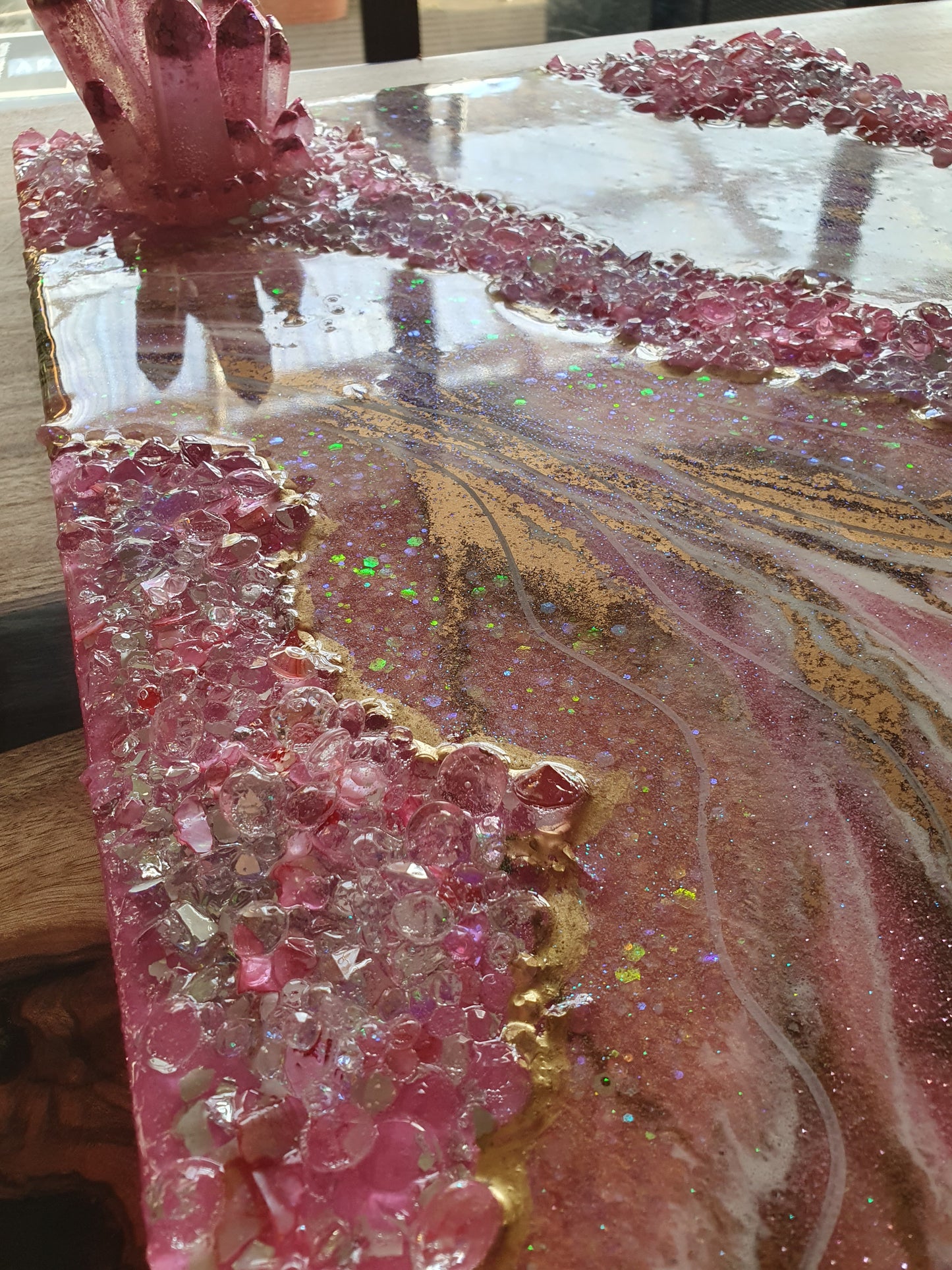 Pink Geode Wall Art