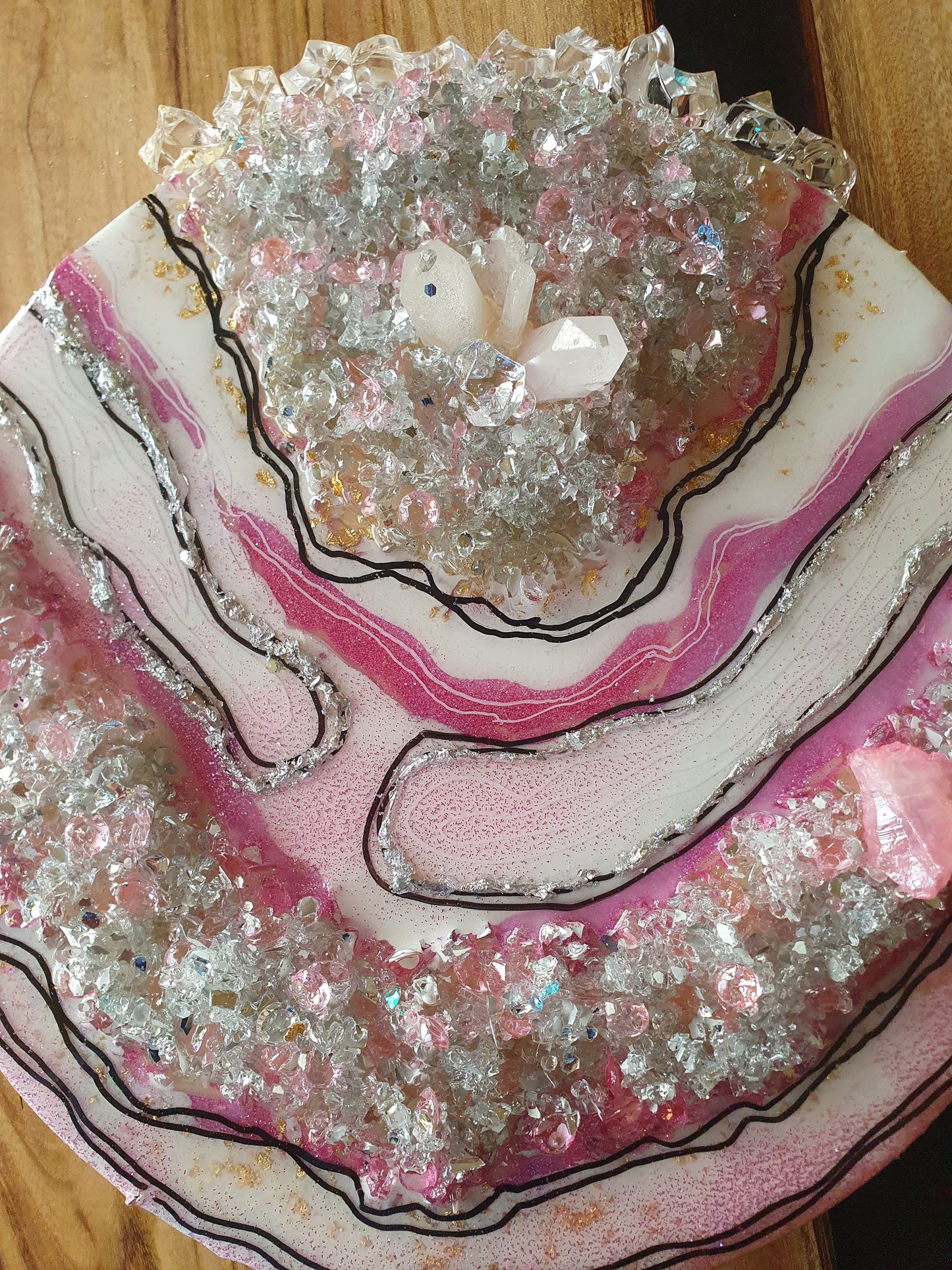 Geode Art- Pink Round