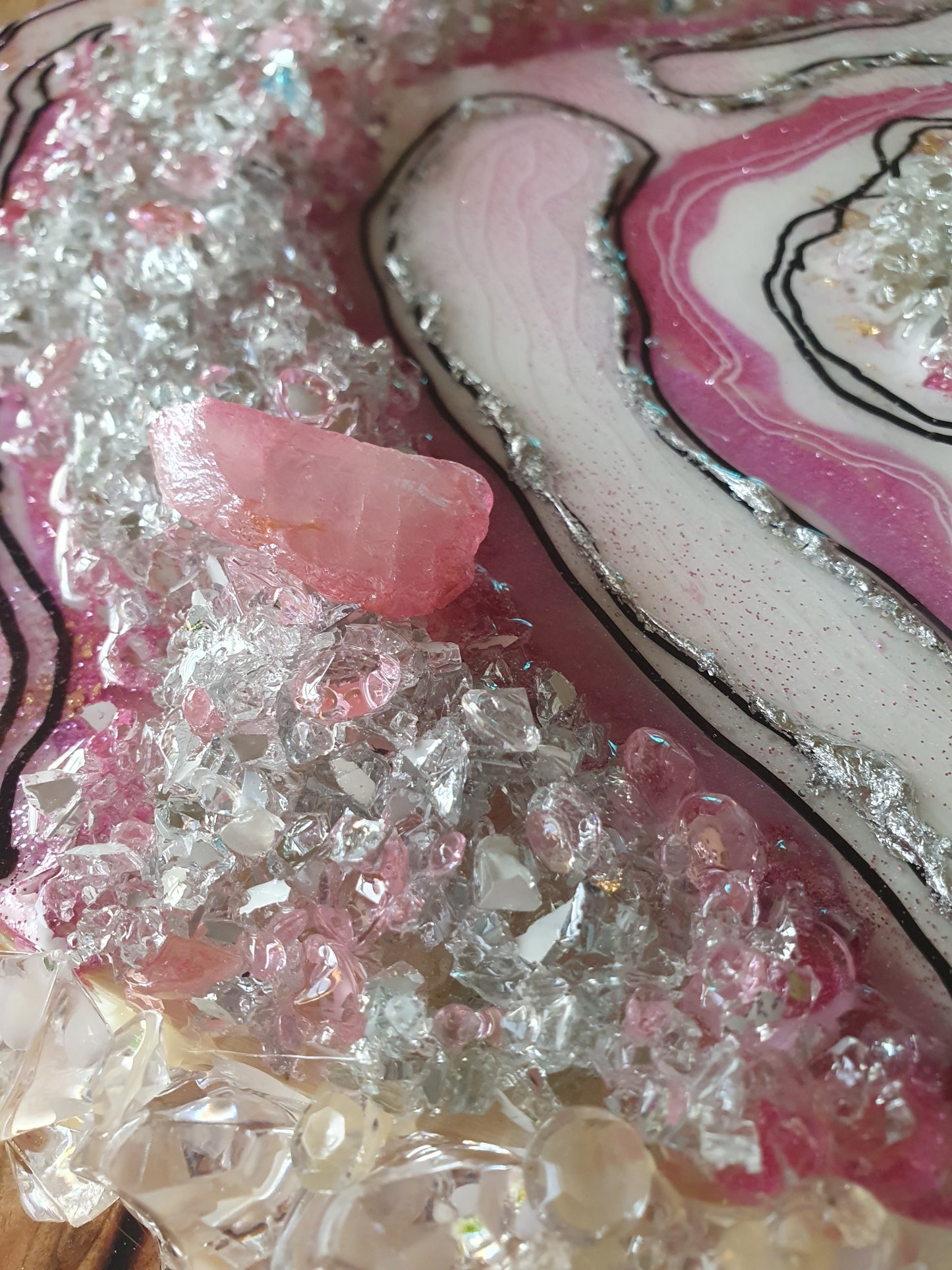 Geode Art- Pink Round