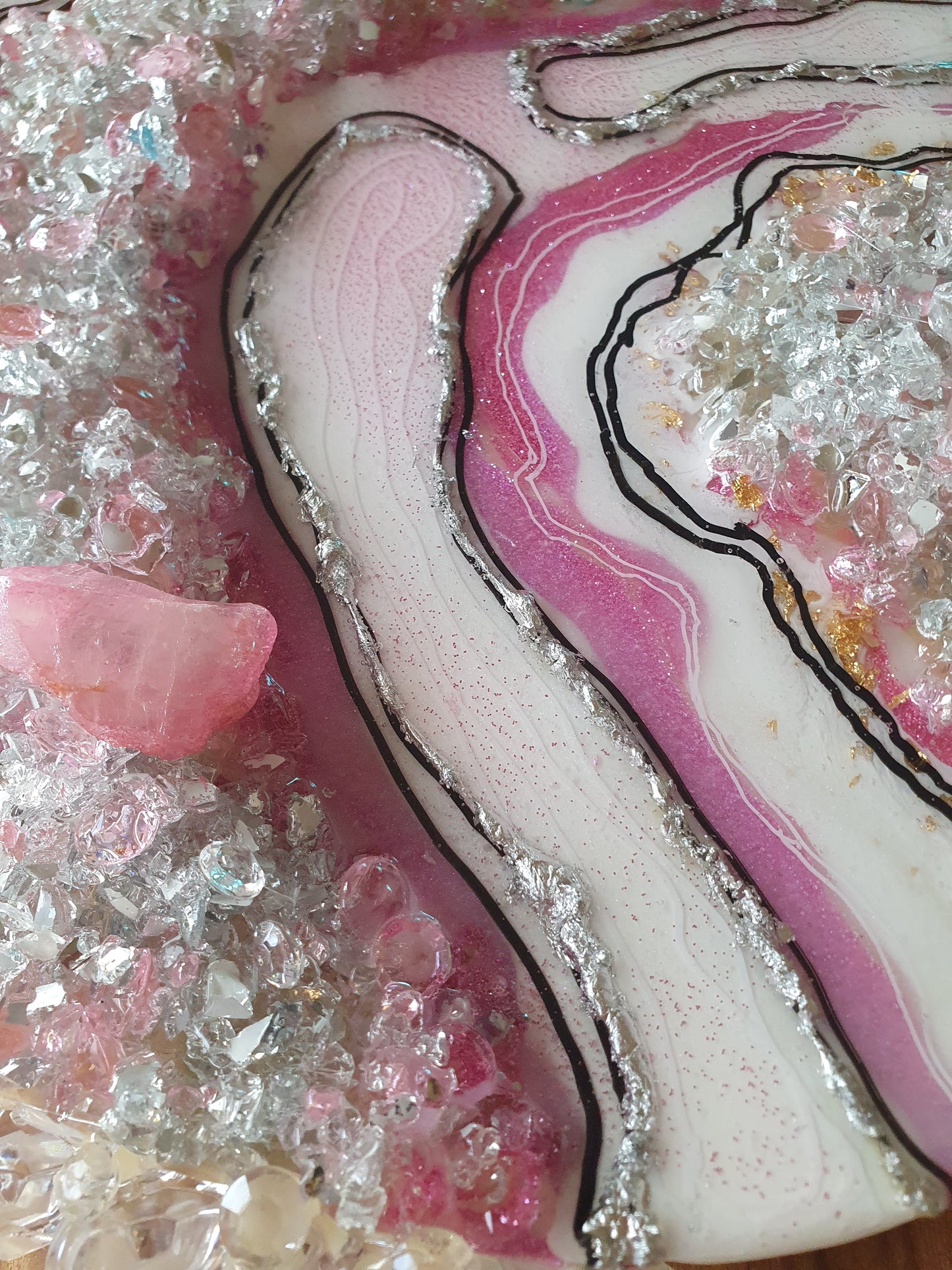 Geode Art- Pink Round