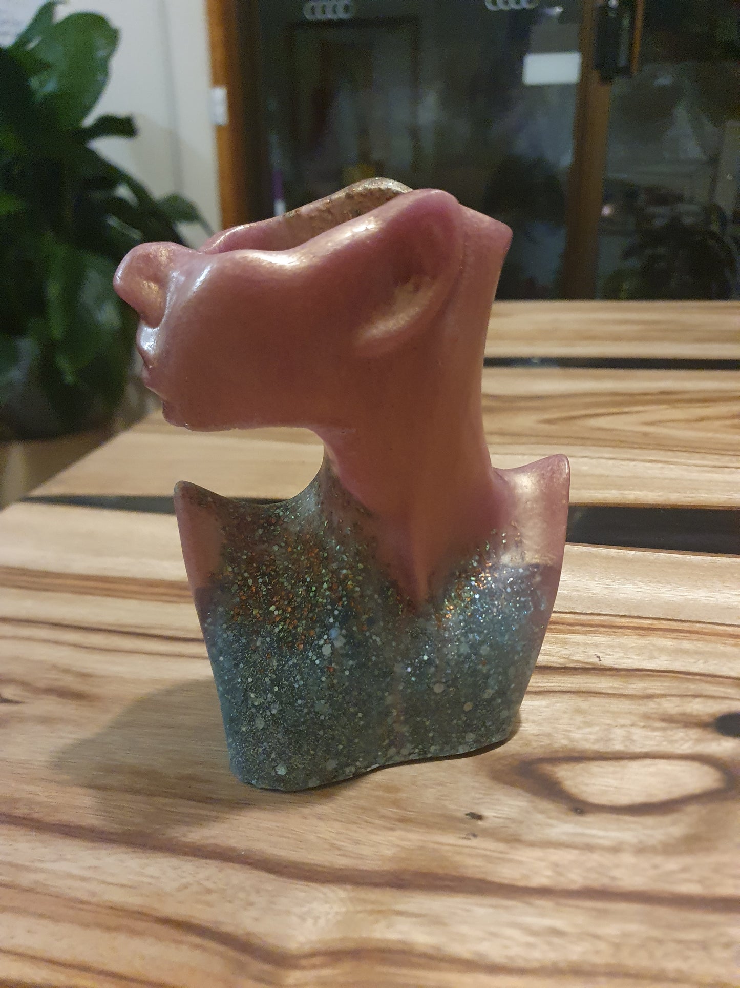 Succulent/trinket holder -large half head male