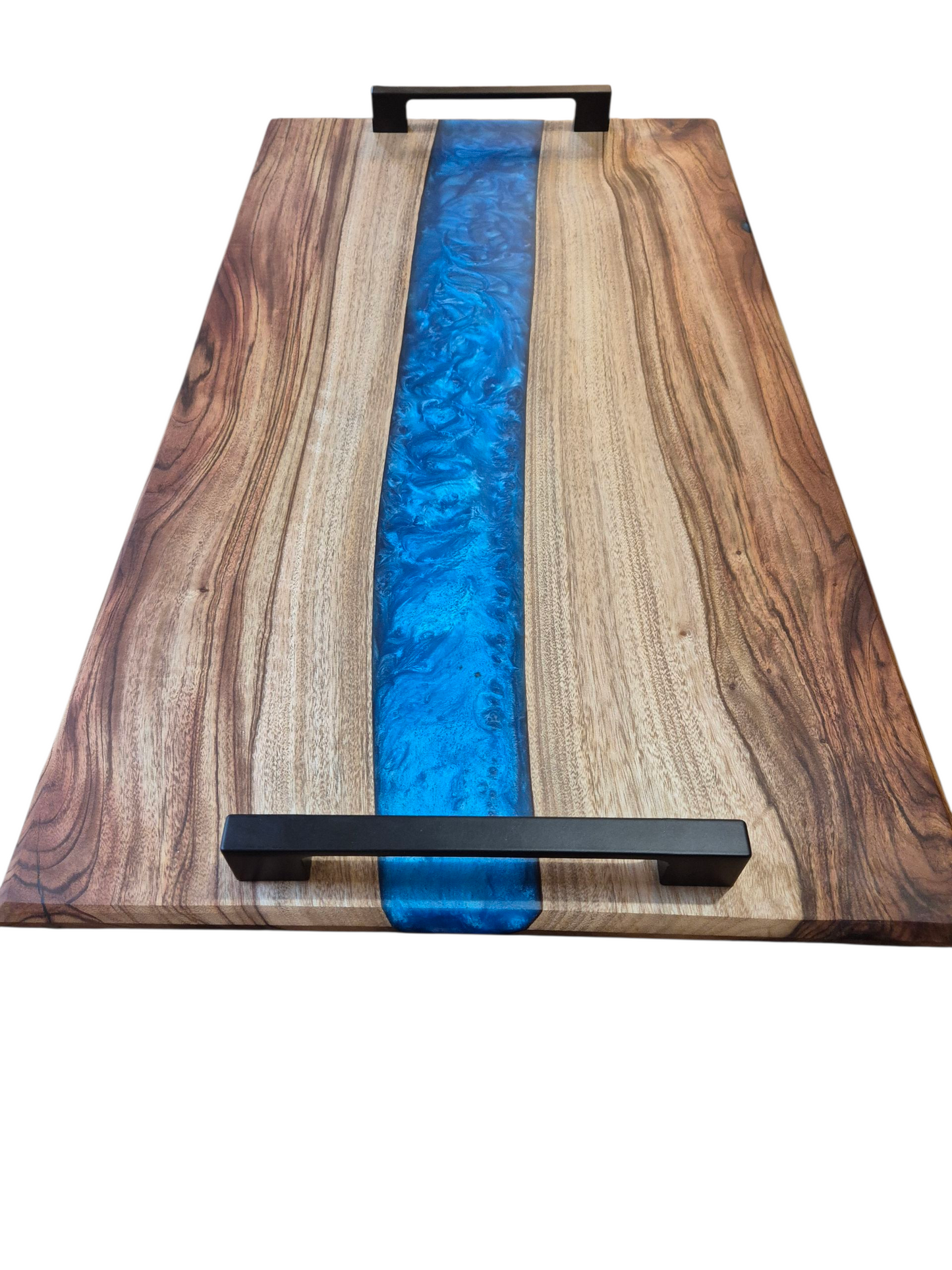 Blue Drift charcuterie board with handles