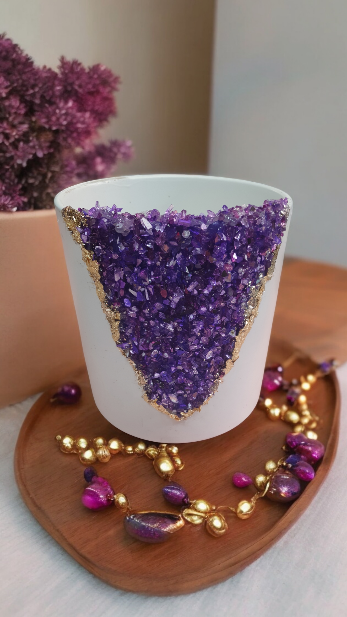 Purple geode planter