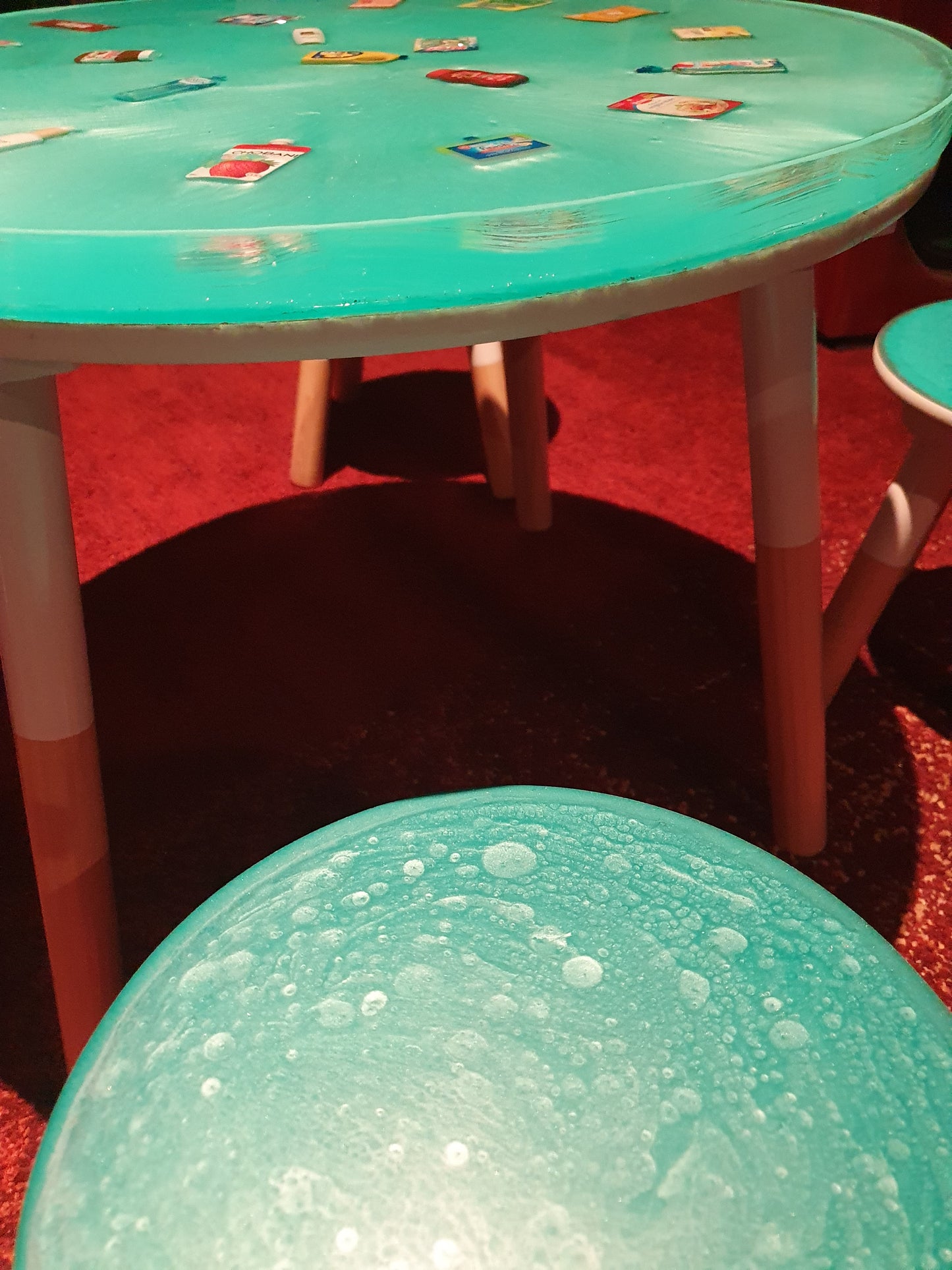 Childs table and 4 stools