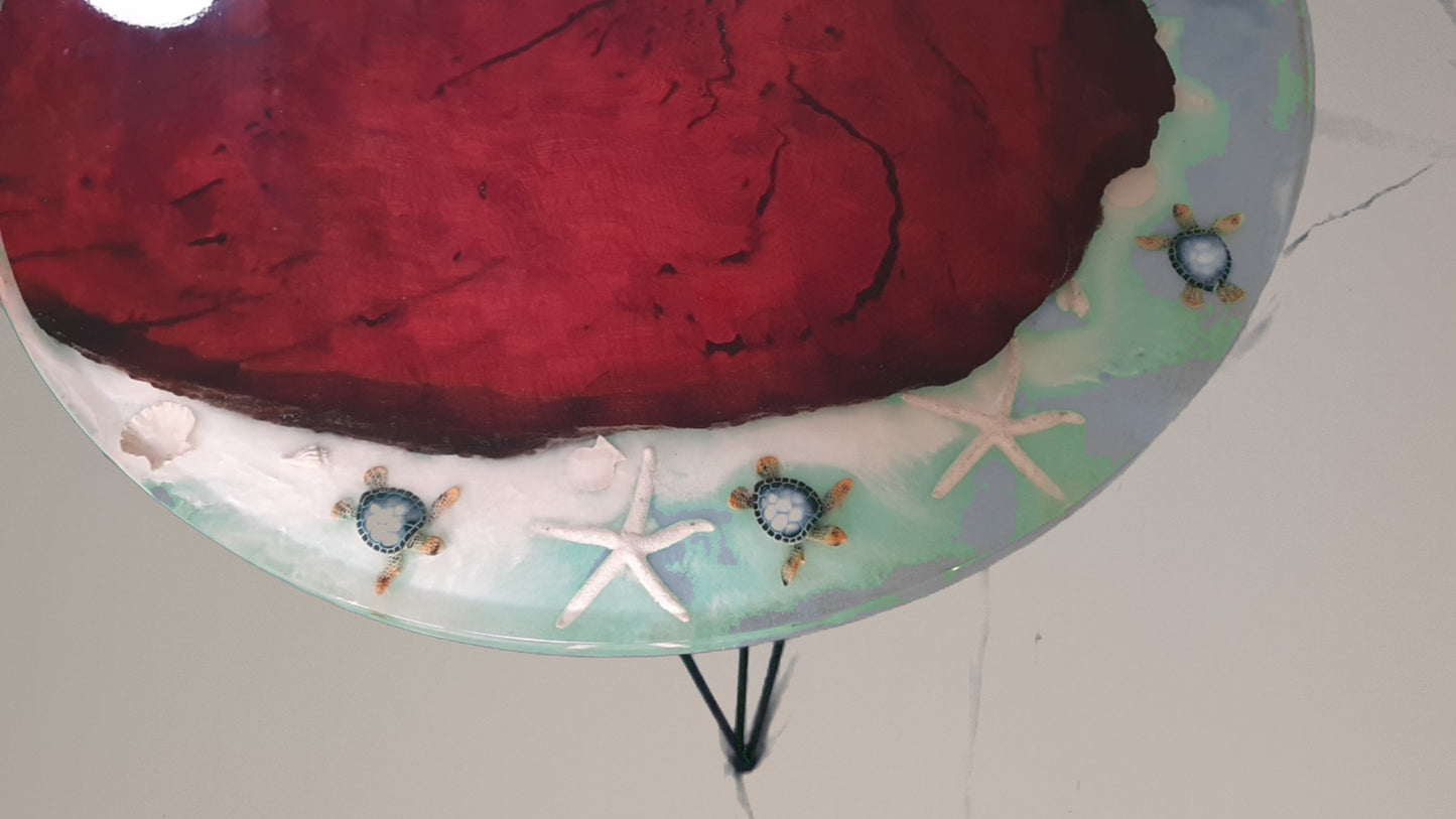 Round Resin River Dining Table