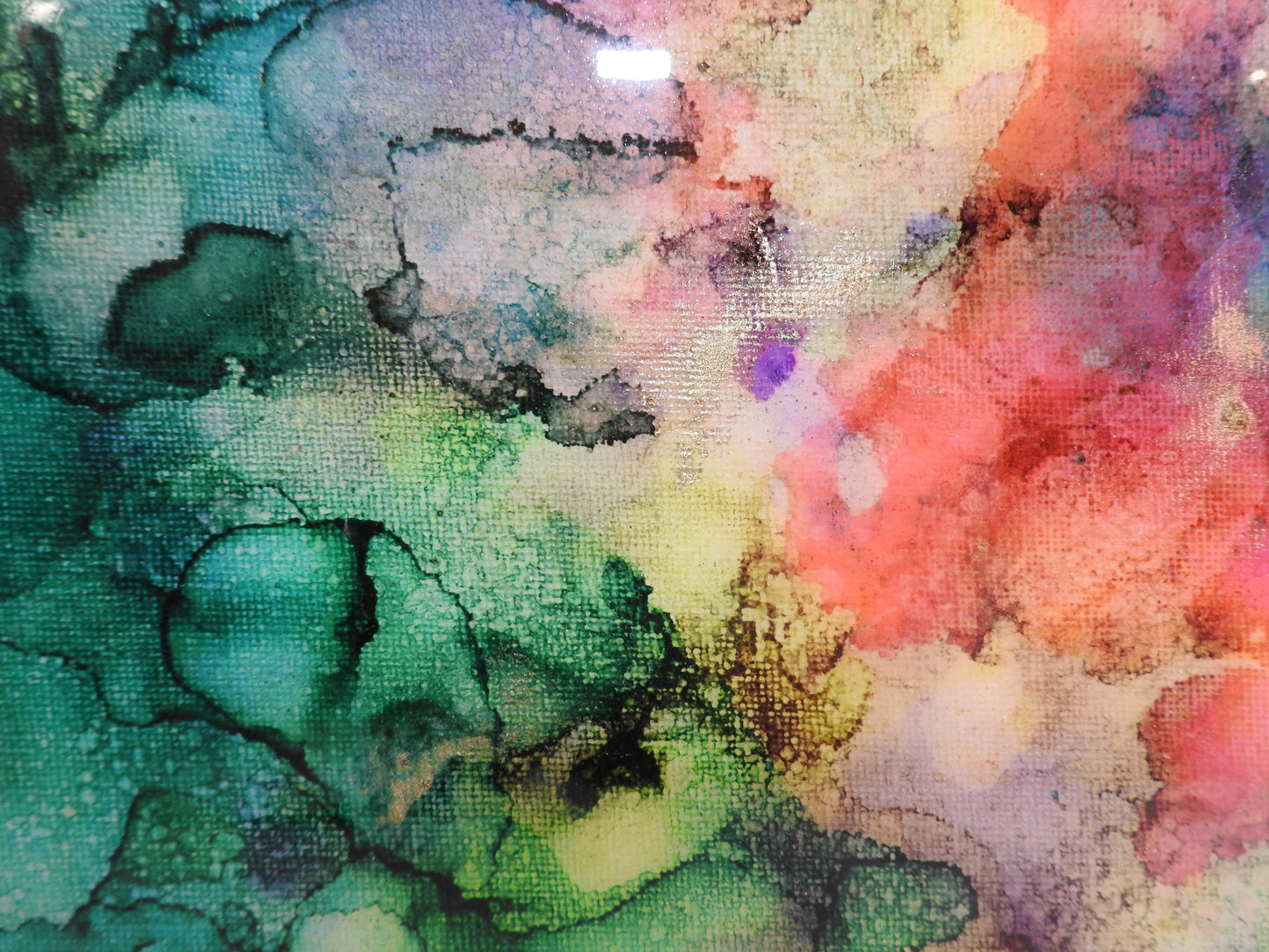 Wall art- alcohol inks in resin