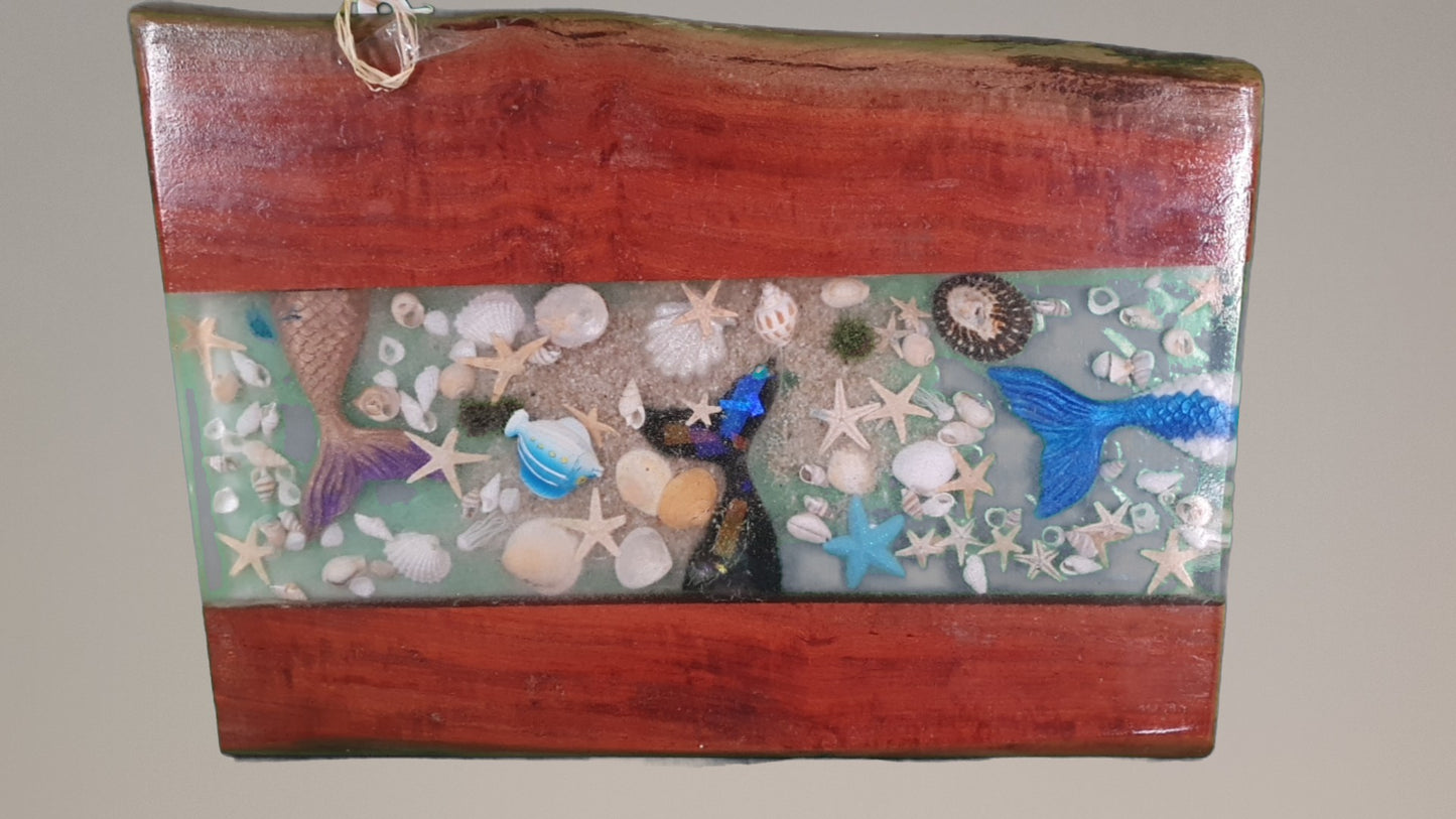 Resin river serving board