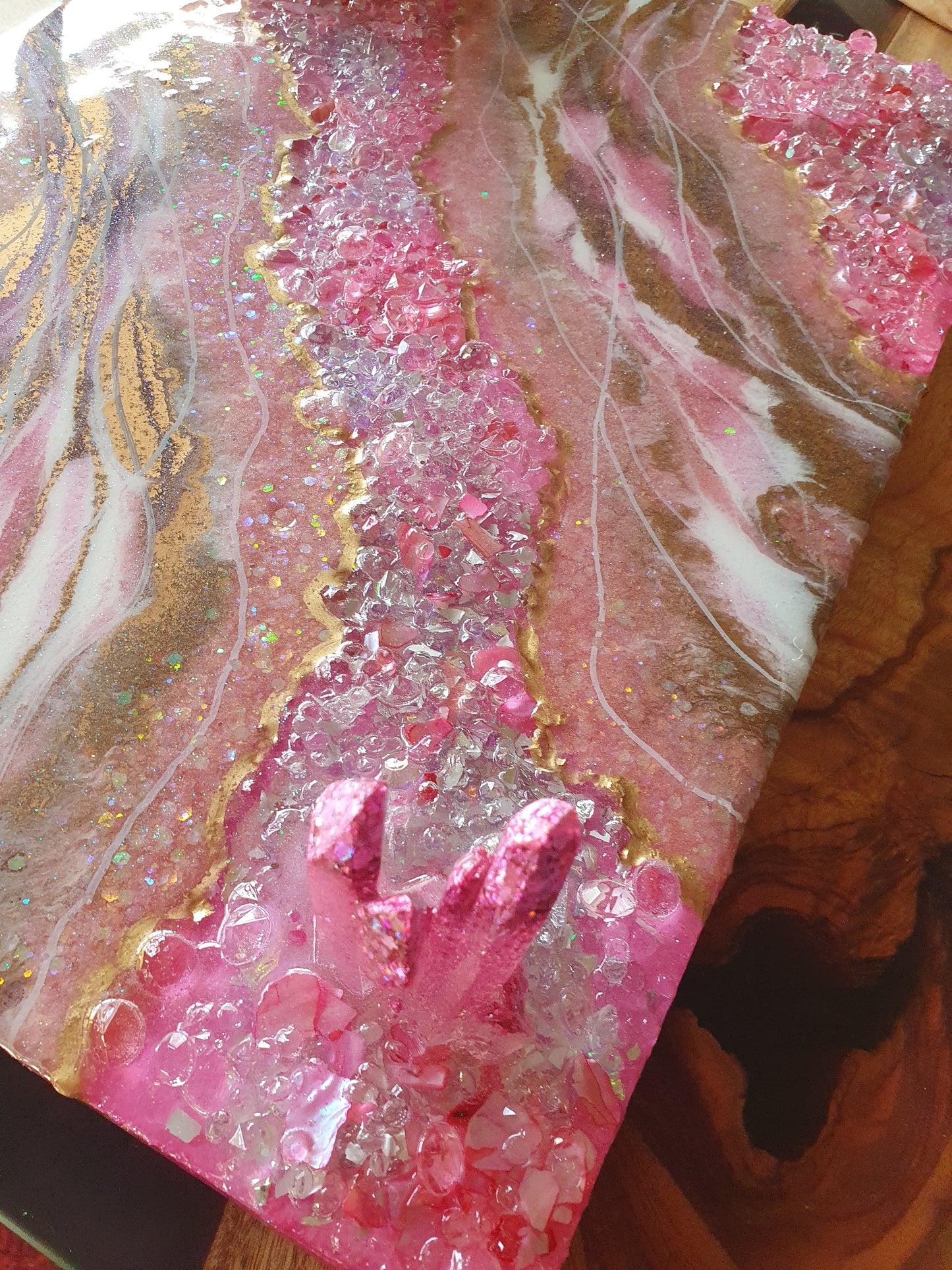Pink Geode Wall Art