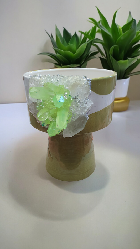 Ceramic abstract geode planter