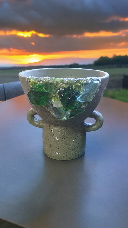 Large geode urn