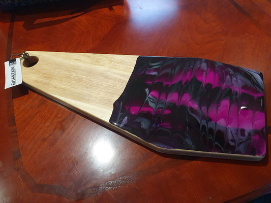 Purple and black serving board