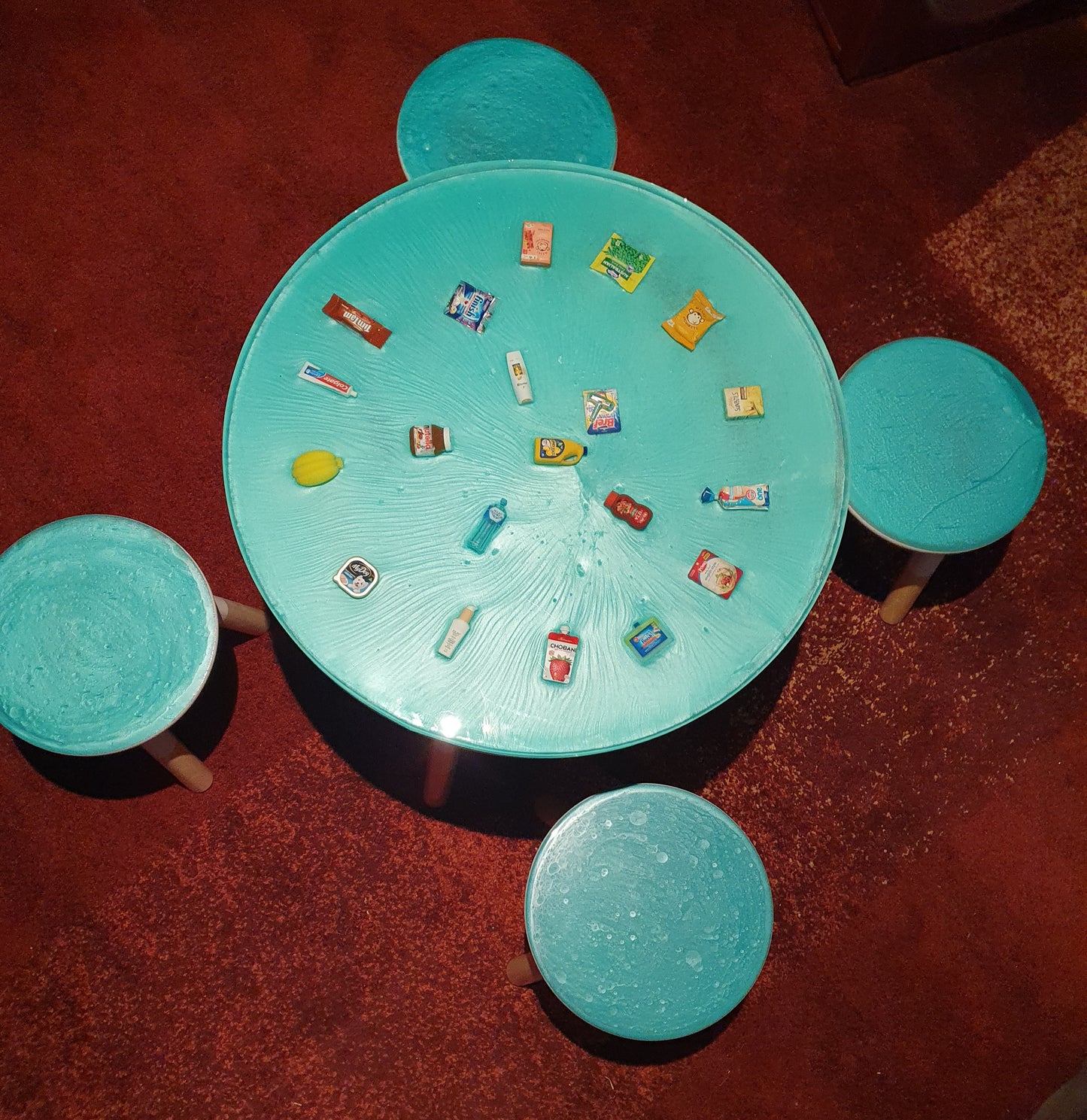 Childs table and 4 stools