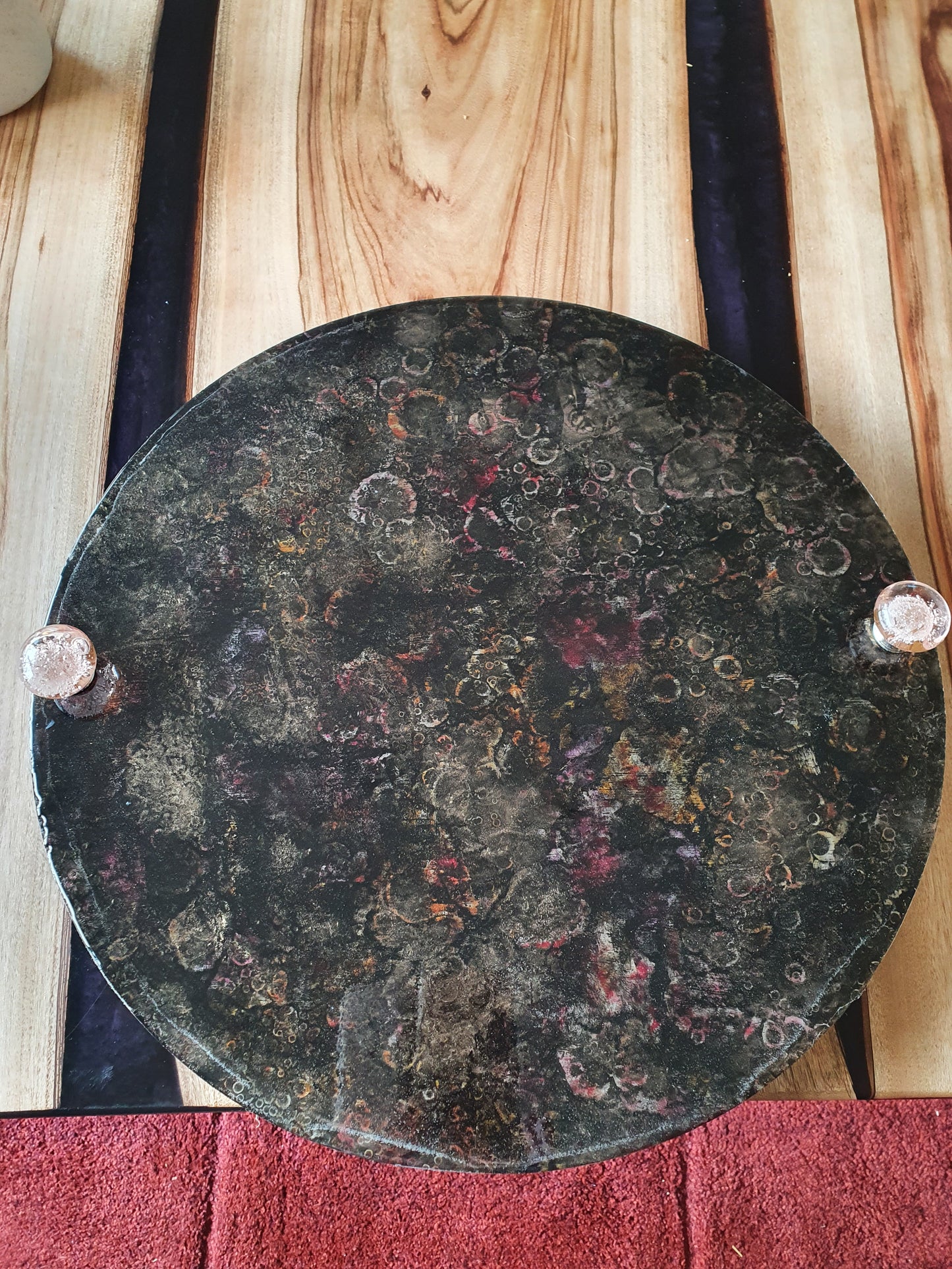 Large round serving board