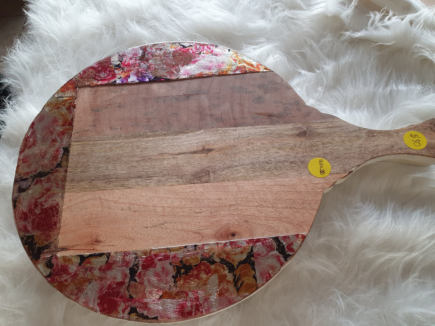 Serving board with handle