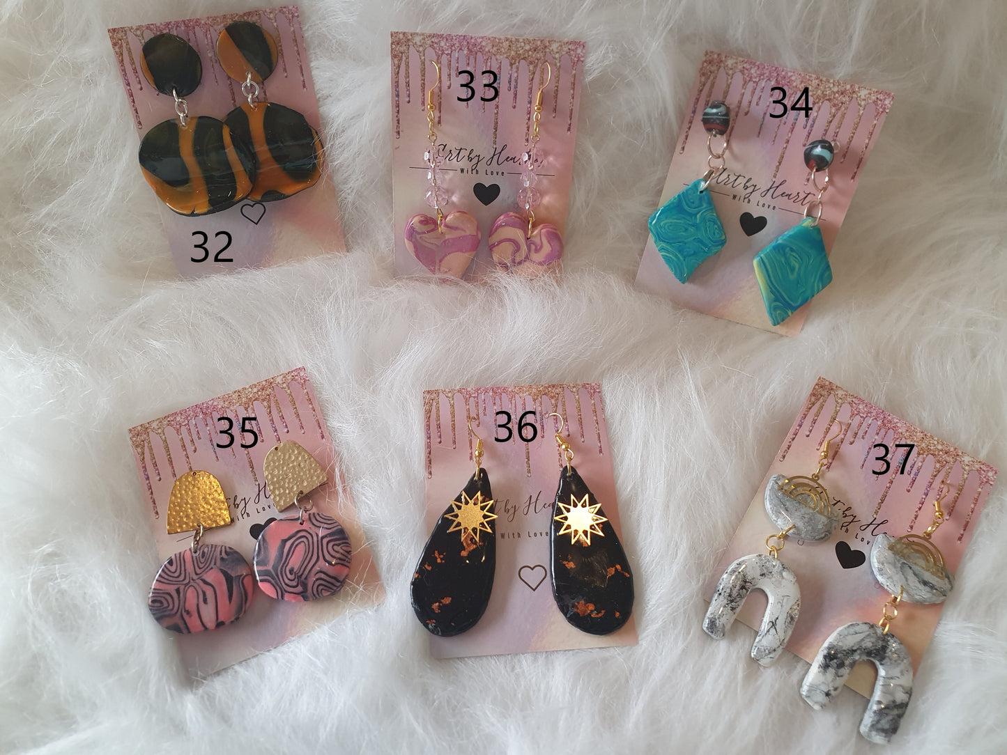 Polymer Clay and Resin Earrings